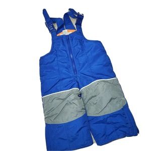 Authentic Falls Creek Baby Size 12 Months Snow Suit Ski Bibs Blue Orange Gray